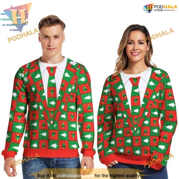 Christmas Tree 3D Printed Sweatshirt 3D Hoodie, Funny Xmas Gift Ideas