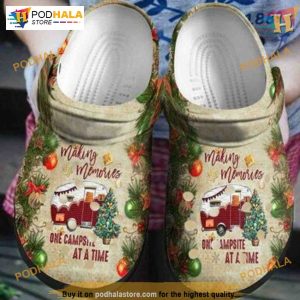 Christmas Vibes Camping Crocs, Making Memories, Funny Xmas Gifts