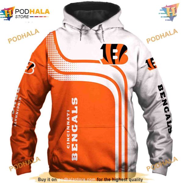 Cincinnati Bengals 3D One Way Hoodie, Stylish Sweatshirt, NFL Apparel