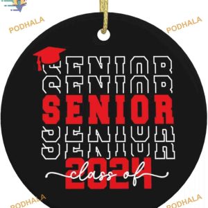 Class of 2024 Senior Ornament, Family Christmas Tree Ornaments, Graduation Gift