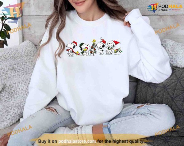 Classic Charlie Brown Xmas Snoopy Tree Sweatshirt, Unique Xmas Gift