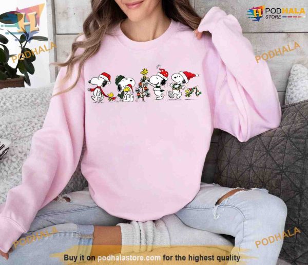 Classic Charlie Brown Xmas Snoopy Tree Sweatshirt, Unique Xmas Gift