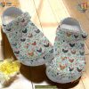 Classic Chicken Crocs Flower Design Clogs, Funny Gifts for Adults