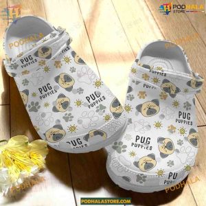 Classic Pug V1 Crocs Timeless Dog Clogs, Durable Design