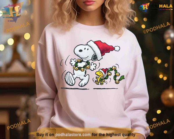 Classic Snoopy Cartoon Christmas Dog Sweatshirt, Festive Gift