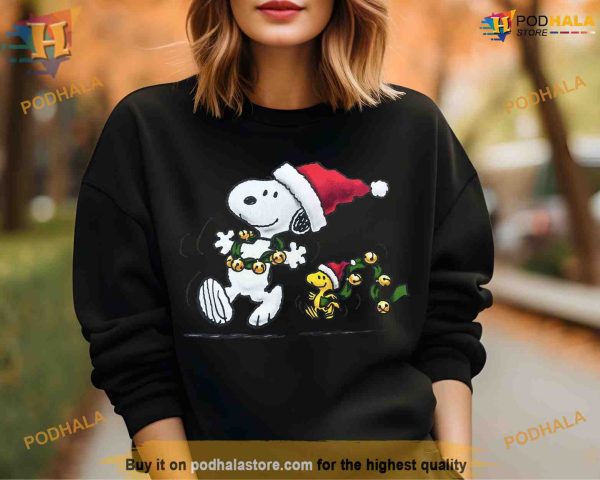 Classic Snoopy Cartoon Dog Christmas Sweatshirt, Vintage Xmas Gift