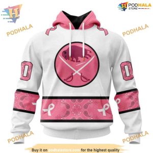 Classic Style Paisley NHL October Pink Breast Cancer Buffalo Sabres 3D Hoodie 1
