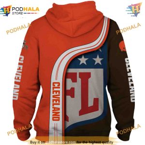 Cleveland Browns 3D Hoodie Pullover NFL Browns Sweatshirt 2