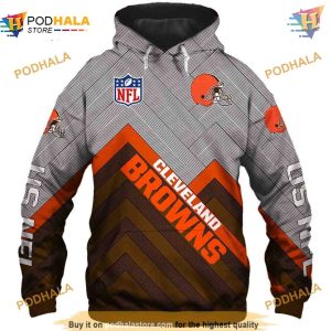 Cleveland Browns Hoodie 3D Long, NFL Browns Merch S-5XL