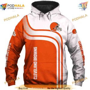 Cleveland Browns Hoodie 3D one way, Browns Apparel for Fans