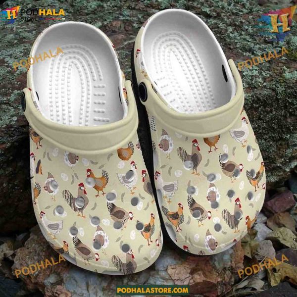 Click Cluck Chicken Crocs, Fun and Funny Crocs for Daily Wear