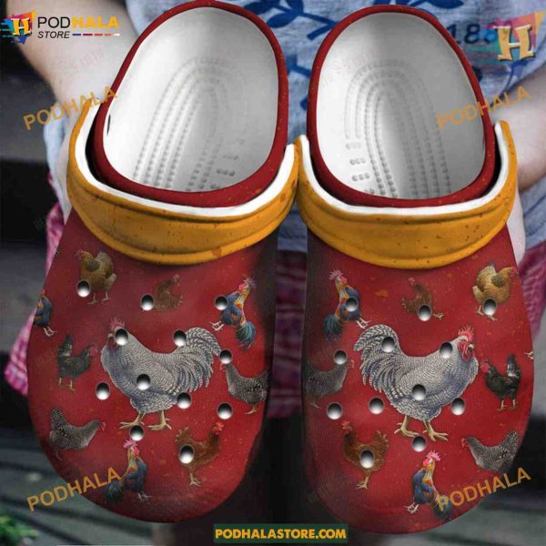 Cock-a-Doodle Style Chicken Inspired Clogs, Trending Gifts for Kids