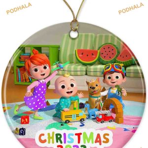 Cocomelon 2023 Ornament, Personalized Family Christmas Ornaments