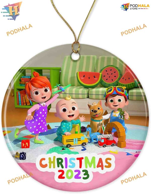 Cocomelon 2023 Ornament, Personalized Family Christmas Ornaments
