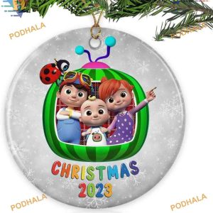 Cocomelon Festive Ornament 2023, Family Christmas Ornaments, Kids Xmas Decor