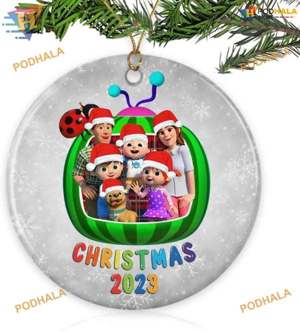 Cocomelon Xmas 2023 Ornament, Family Tree Decoration, Kids Holiday Gift