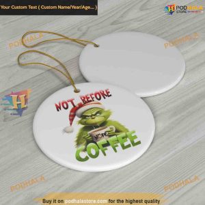 Coffee Lovers Grinch Ornament Grinch Christmas Ornaments for Family 2