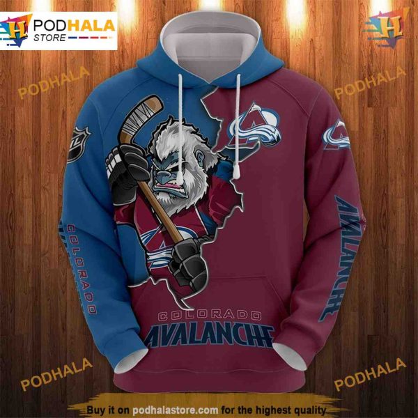Colorado Avalanche Cartoon 3D Hoodie, Trending Graphic Sweatshirt