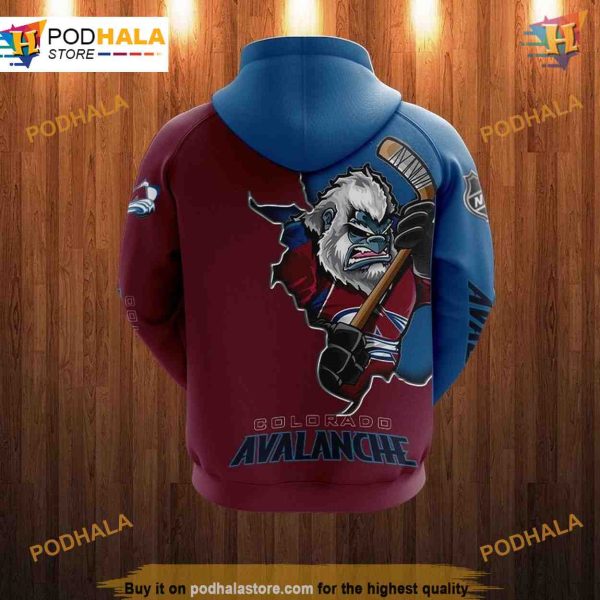 Colorado Avalanche Cartoon 3D Hoodie, Trending Graphic Sweatshirt