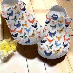 Colorful Chicken Crocs Colors, Classic Clogs for Trending Funny Gifts