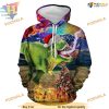 Colorful Dino Xmas Hoodie, Funny Christmas Gift Ideas