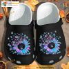 Colorful Puzzle Sunflower Crocs, Accept Understand Love, Creative Gifts