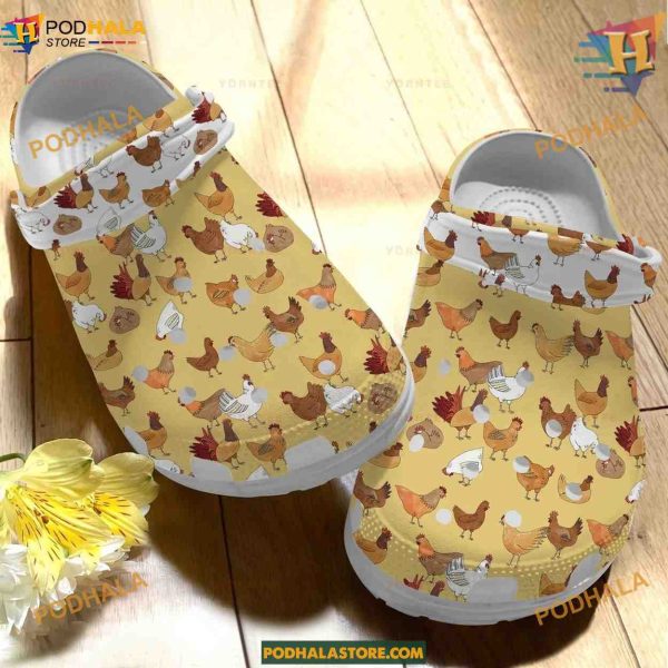 Colors Little Chickens Gift Rubber Clog, Funny Crocs for Kids and Adults