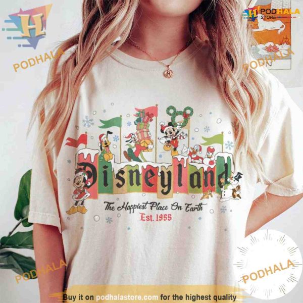 Comfort Colors Disneyland 1955 Festive Shirt, Family Funny Christmas Shirt