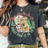Comfort Colors Mickey Hollywood Christmas Ride Vintage Shirt, Matching Family Xmas Shirt