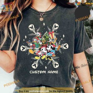 Comfort Colors Personalized Disney Christmas Shirt, Family Funny Christmas Shirt