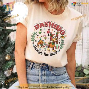Comfort Colors Slinky Dog Snow Dash Christmas Shirt Funny Christmas Shirt For Family 2