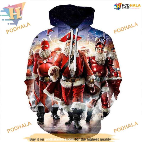 Cool 3D Unisex Christmas Hoodies, Funny Xmas Gifts