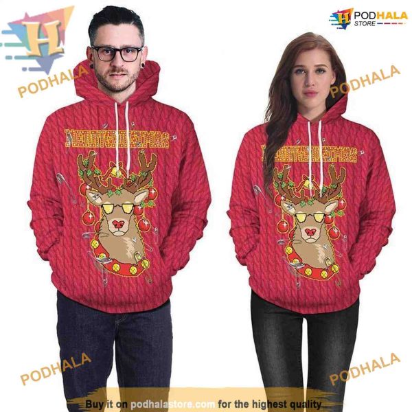 Cool Deer Xmas 3D Hoodie, Funny Xmas Gifts