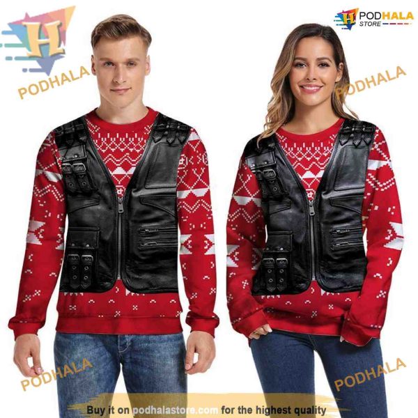 Cool Red Xmas Sweatshirt 3D Hoodie, Funny Christmas Gift Ideas
