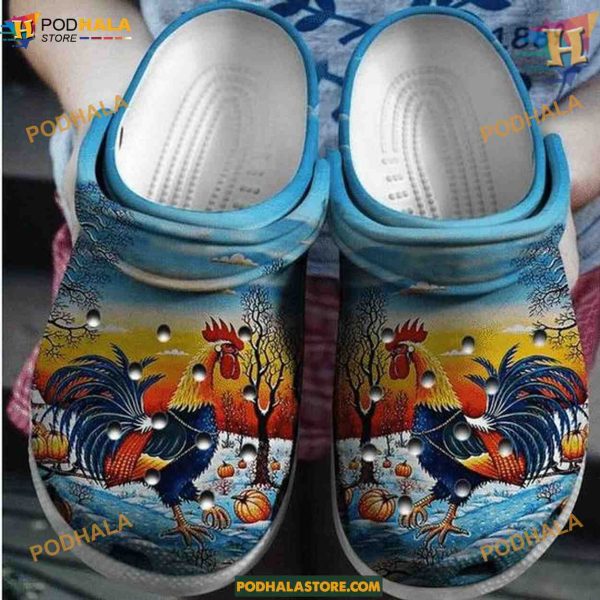 Cool Rooster Personalized Gift Rubber Clogs, Trending Chicken Style Shoes