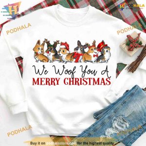 Corgi Christmas Cheer Shirt, Wish a 'Woofy' Merry Xmas Day