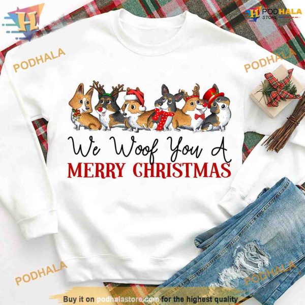Corgi Christmas Cheer Shirt, Wish a ‘Woofy’ Merry Xmas Day