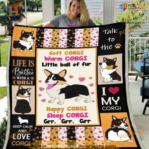 Corgi Cuddle Ball Fur Blanket, Funny Xmas Gift Idea