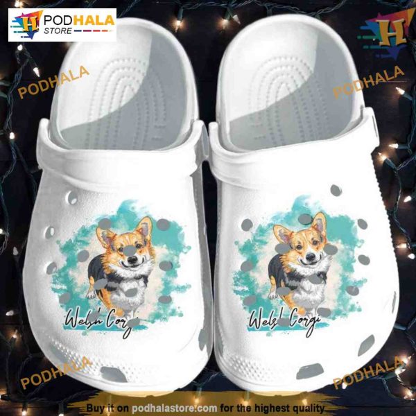 Corgi Dog Art Crocs, Funny Dog Lover Christmas Crocs Ideas