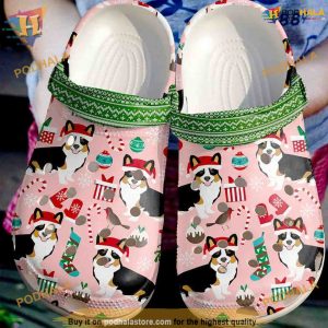 Corgi Merry Corgimas Christmas Crocs Shoes, Funny Christmas Crocs for Men Women