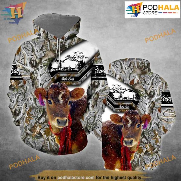 Cow Camouflage 3D Funny Christmas Hoodie, Funny Xmas Gifts