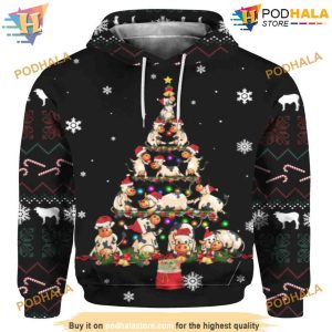 Cow Tree 3D Hoodie Christmas, Funny Xmas Gifts