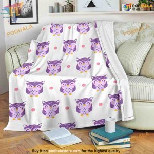 Cuddly Owls Patterned Fleece Blankets, Creative Christmas Gifts