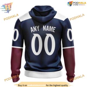 Custom 2023 Alternate Kits NHL Colorado Avalanche Hoodie 3D Sweatshirt 2