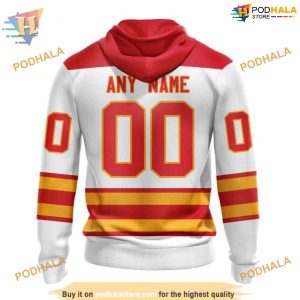 Custom 2023 Away Kits NHL Calgary Flames Hoodie 3D Sweatshirt 2
