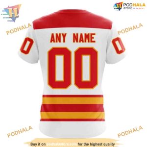 Custom 2023 Away Kits NHL Calgary Flames Hoodie 3D Sweatshirt 4