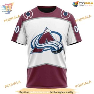 Custom 2023 Away Kits NHL Colorado Avalanche Hoodie 3D Sweatshirt 3