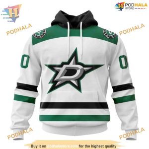 Custom 2023 Away Kits NHL Dallas Stars Hoodie 3D Shirt 1
