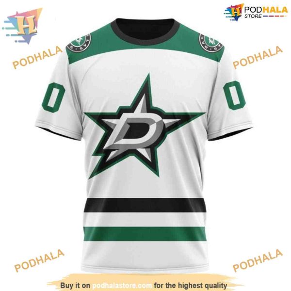 Custom 2023 Away Kits NHL Dallas Stars Hoodie 3D Shirt