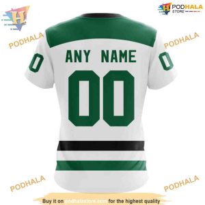 Custom 2023 Away Kits NHL Dallas Stars Hoodie 3D Shirt 4